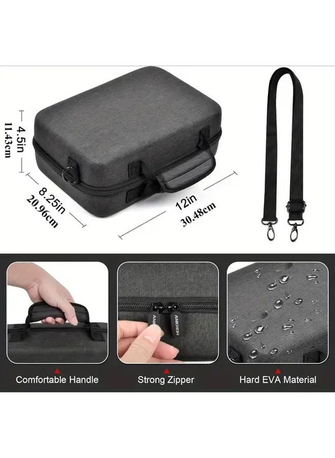 Black EVA Foam Storage Box For Wireless Microphone System With Carrying Handle - Image 5